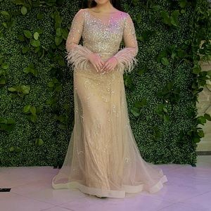 Nude Formal Evening Gown